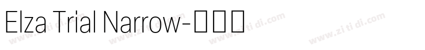 Elza Trial Narrow字体转换